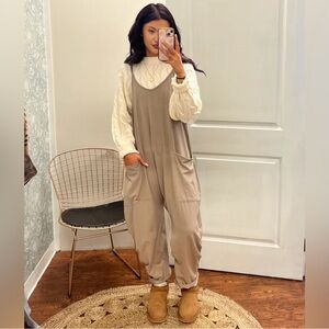 Free People Hot Shot Onesie Mocha Latte M